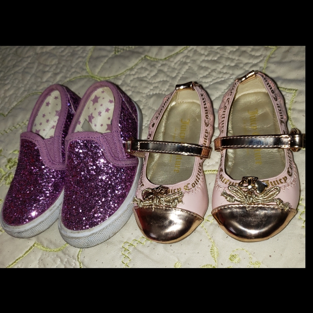 BUNDLE(JUICY COUTURE/CAT & JACK TODDLER GIRL SHOES